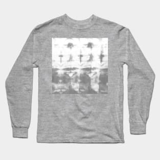 Gray Shibori Stripes Long Sleeve T-Shirt